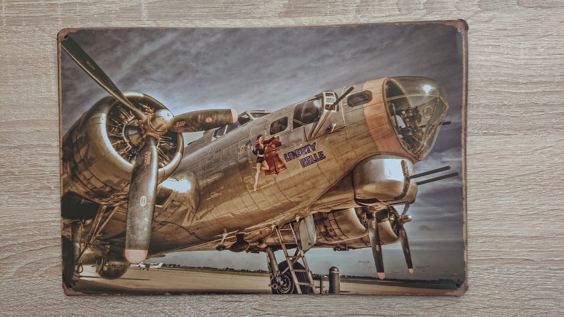Schilder: Plaque en métal vintage Oldtimer B17 WW2 – Neu und originalverpackt aus St-Léonard von wric48