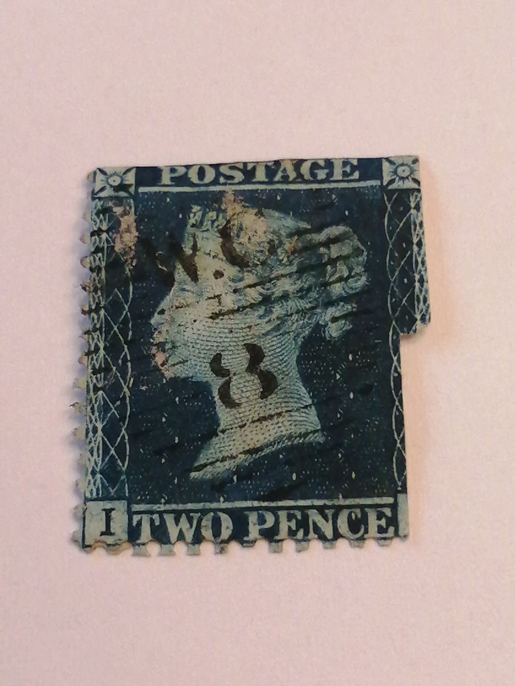 Alle Briefmarken: Two Pence Blue 1855 – Gebraucht aus Happerswil von tschergi