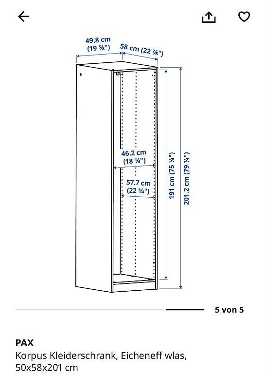 Armadi: Pax-Schrank Ikea – Usato da Luterbach venduto da Nemea53636