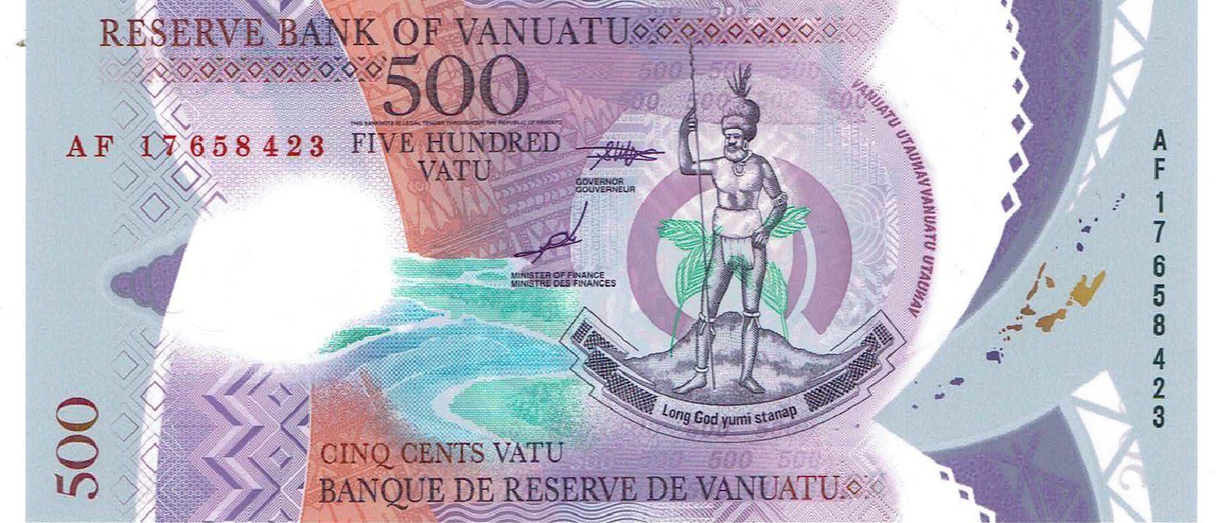 Banconote: Vanuatu 500 Vatu 2017 P-18 Polymer UNZ Nr.2 – Nuovo (secondo la descrizione) da Steffisburg venduto da ber_8htf