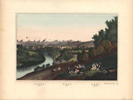 Bern altkolorierte Lithographie von Scholz selten