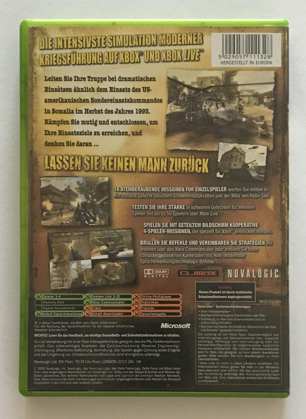 Giochi: XBOX - Delta Force: Black Hawk Down – Usato da Allschwil venduto da Bullach 2