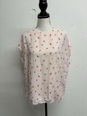 & Other Stories Bluse Gr. 38 Viskose rosa Blumen Shirt