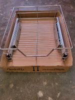 Auszug Gitter mit Auszugsschienen Chrom 50cm Breite