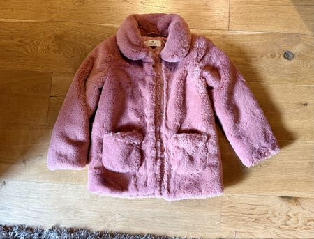 H&M Mädchen Kunstfelljacke Rosa – Grösse 128 – sehr guter Zu
