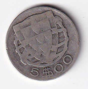 Alle Münzen: Portugal  5  escudos 1940 – Gebraucht aus Neuchâtel von karlpierrino 1