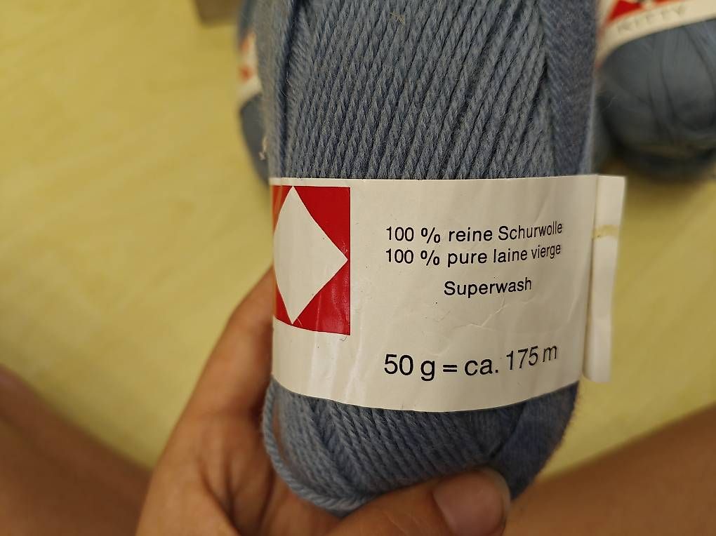 Lana: Strickwolle KITTY blau – Usato da Schiers venduto da ver_ddm2 2