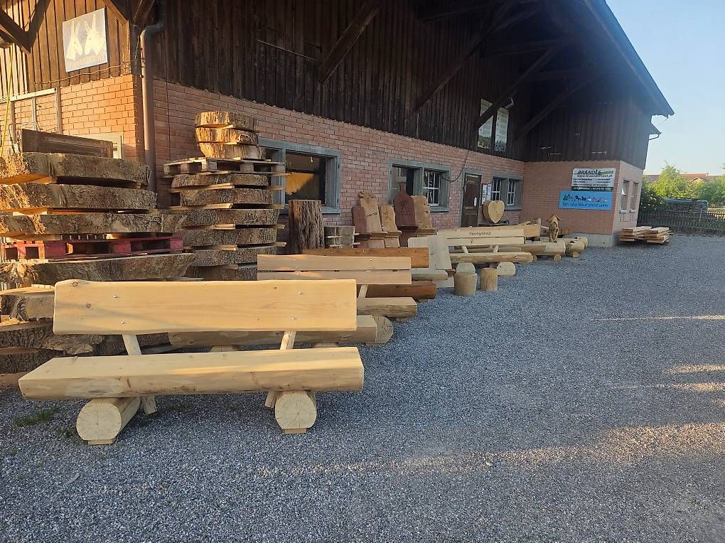 Panchine: Holzbank halber Stamm – Usato da Mettendorf TG venduto da 892421 3