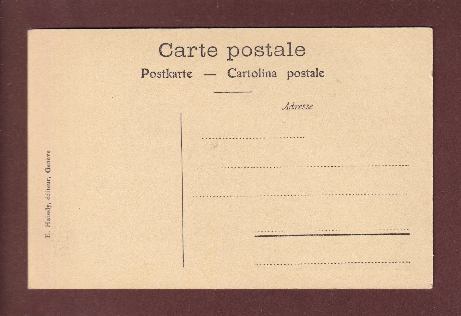 Cartoline postali: GENEVE - Hôtel Suisse – Usato da Pully venduto da nicecards 1