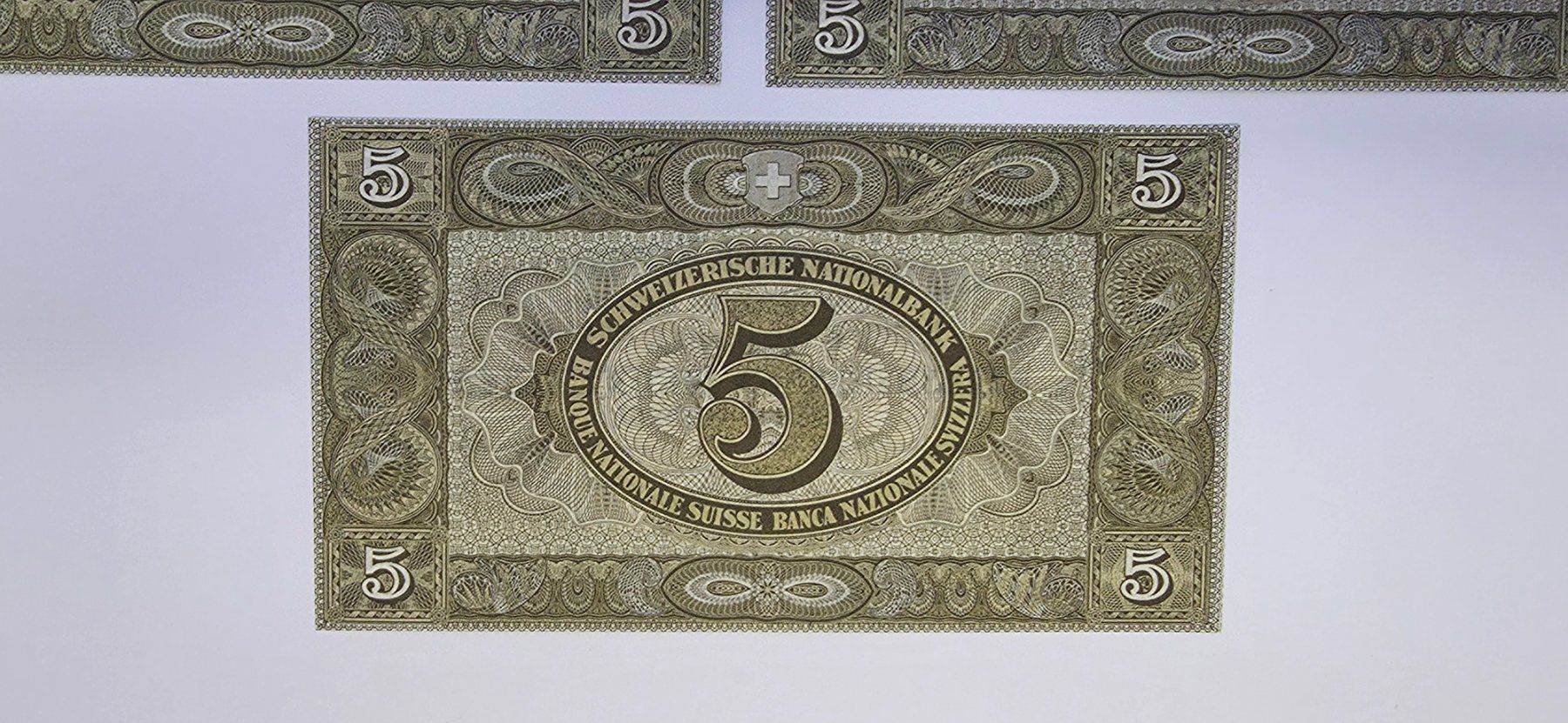 Banconote: 3x 5.- Franken Banknote Serie 36 E – Usato da Zürich venduto da spin23 7