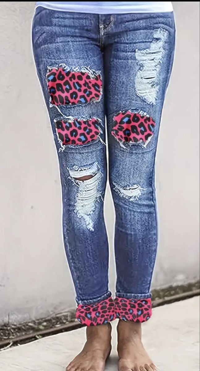 Jeans: Coole Jeans mit Leopardenmuster, Grösse 39 – Neu und originalverpackt aus Au ZH von Jaggy4 2