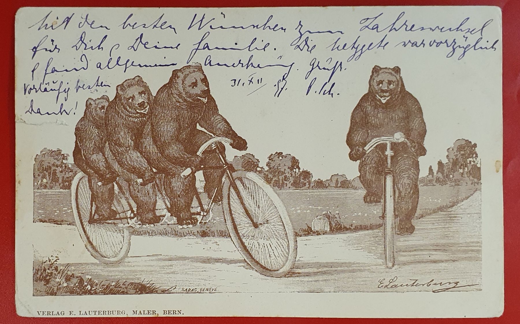 Cartoline postali: 4 Bärenkarten – Usato da Kreuzlingen venduto da Rschweiz1 2