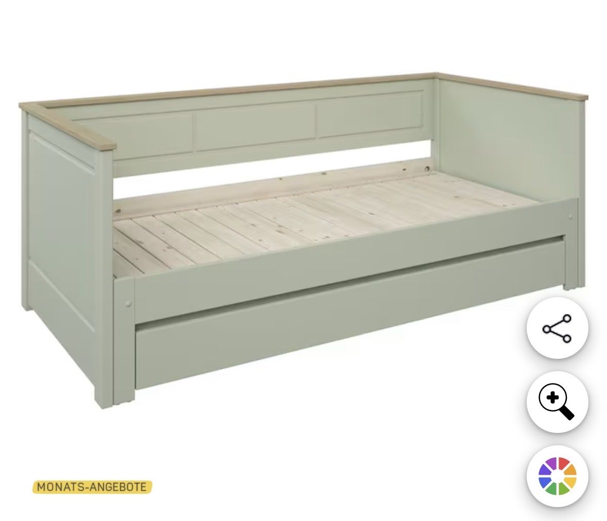 Betten: Beautiful Sofa bed - Sage – Gebraucht aus Unterägeri von Zuraussie