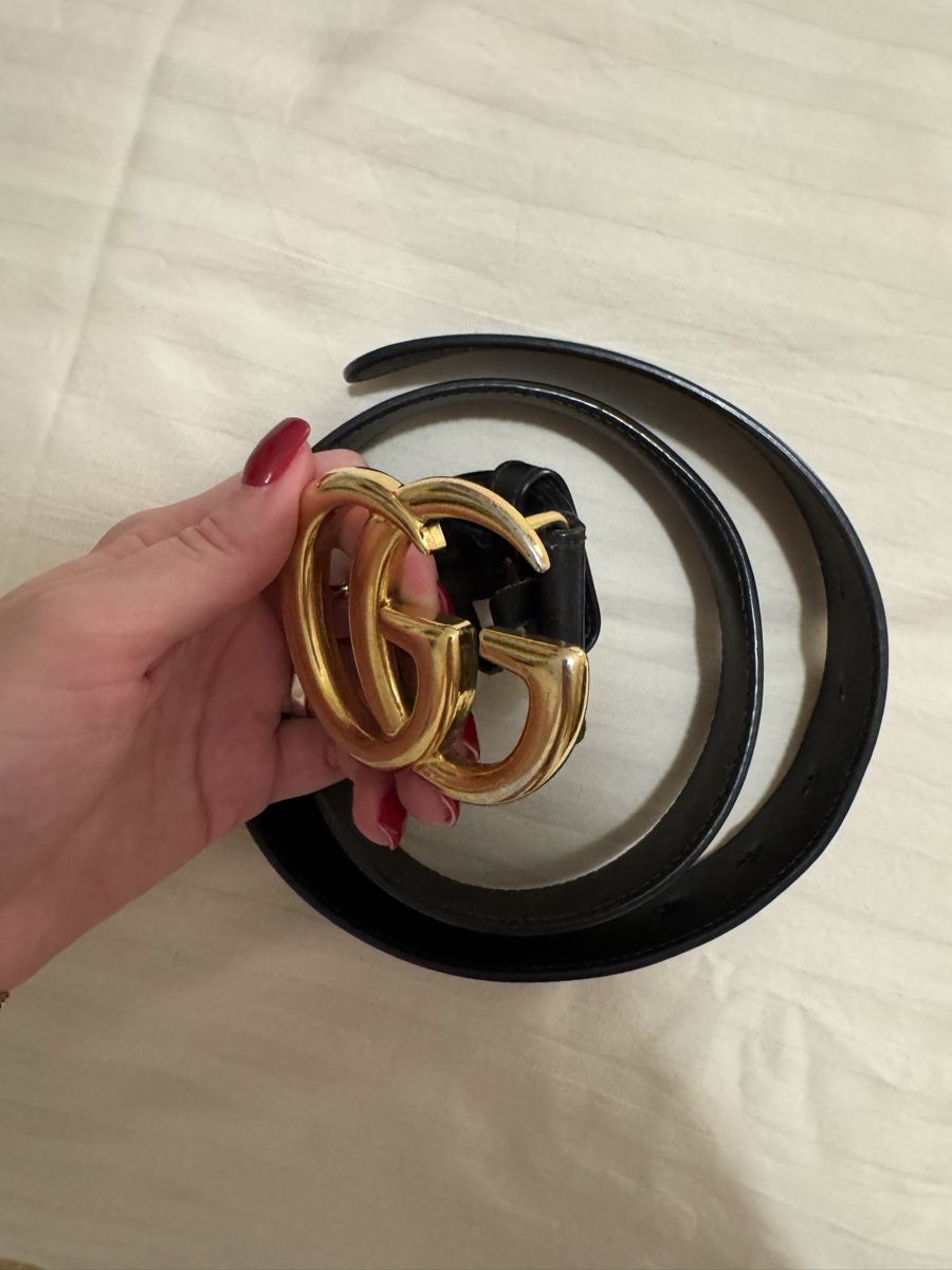 Gucci Cinture: Gucci Belt - GG Buckle - Black Leather – Usato da Zürich venduto da llor.dell 1