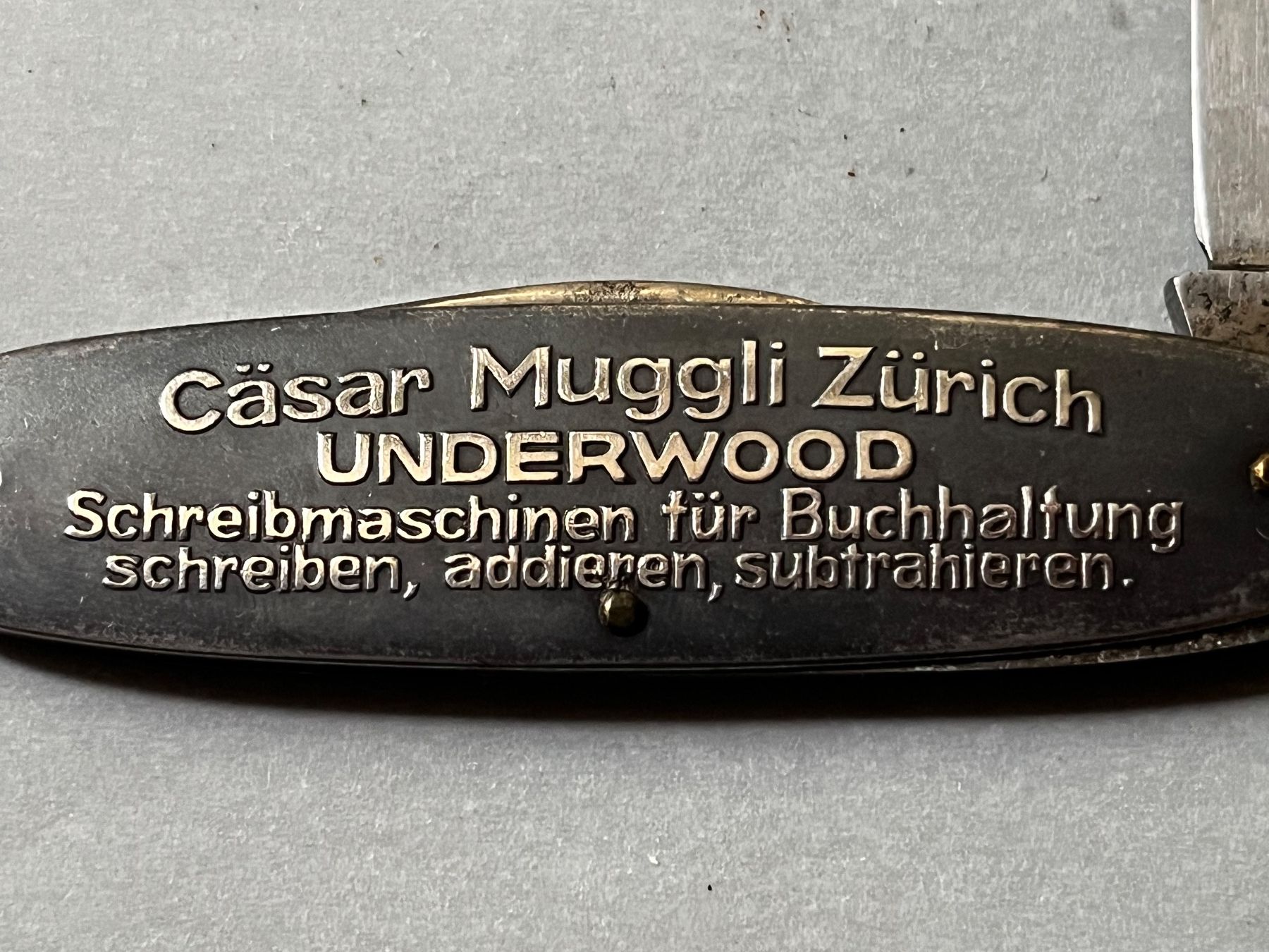 Coltelli tascabile: Altes Sackmesser UNDERWOOD 79 mm - selten – Usato da Zürich venduto da FV.vintage 4