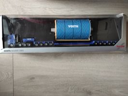 MAN Schwerlastzug mit Voith Zylinder, von Herpa 1/87