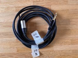 Jack Stereo to XLR 2 Meter