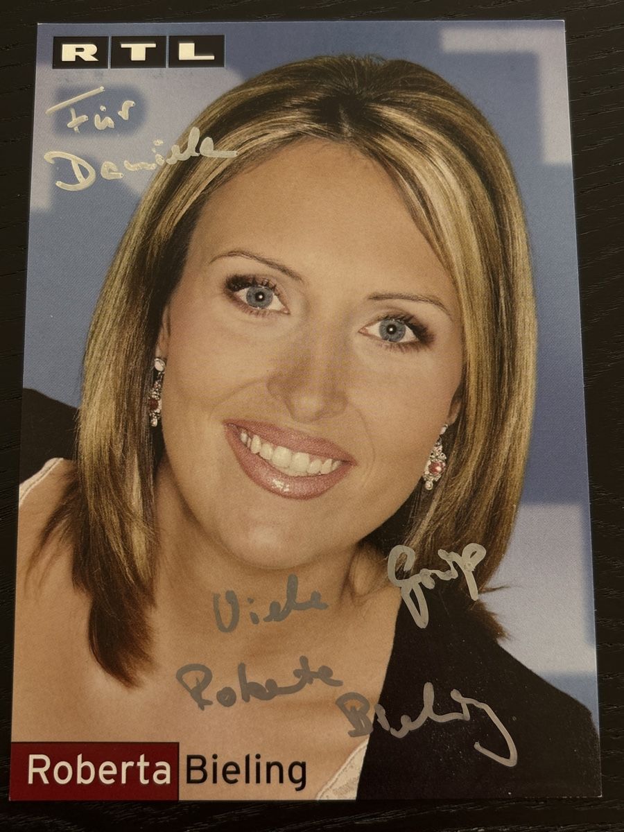 Autografi: Autogrammkarte Roberta Bieling RTL signiert – Usato da Uetendorf venduto da hoisle