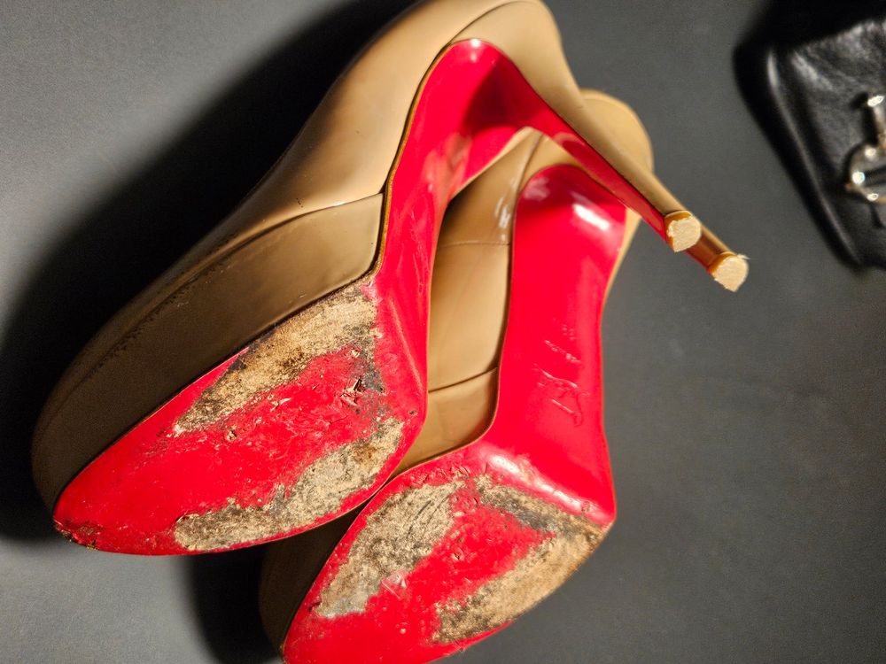 louboutin plateau high heels
