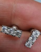 Boucles d'oreille argent diamants de moissanite de 0,6 ct
