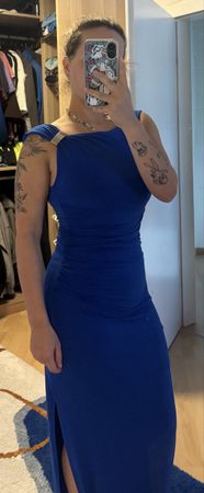 Abendkleid blau lang Grösse m/l guter Zustand