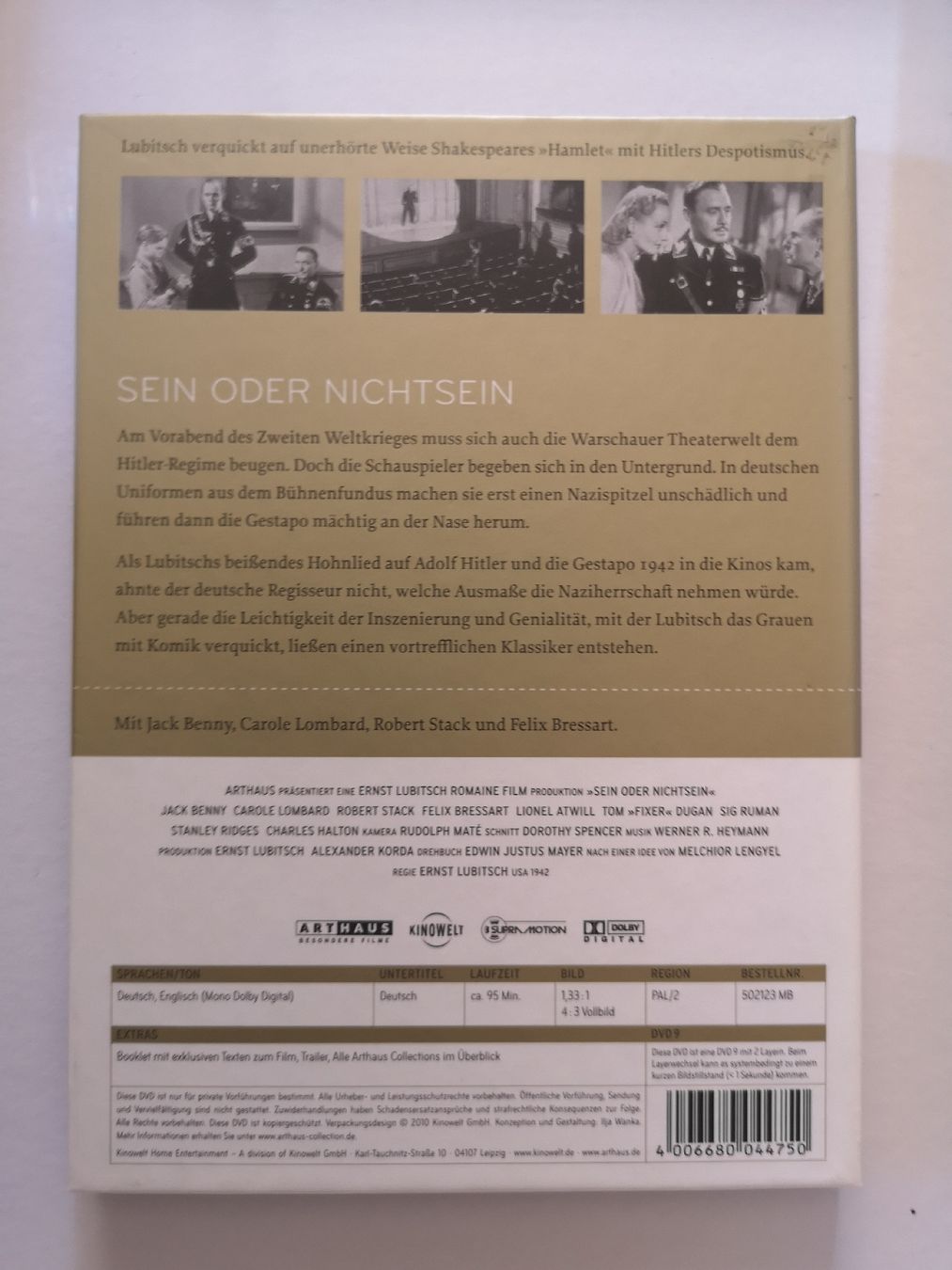 Tutti i DVDs: DVD Sein oder Nichtsein Arthaus Collection  – Usato da Tann venduto da Veebee6 1