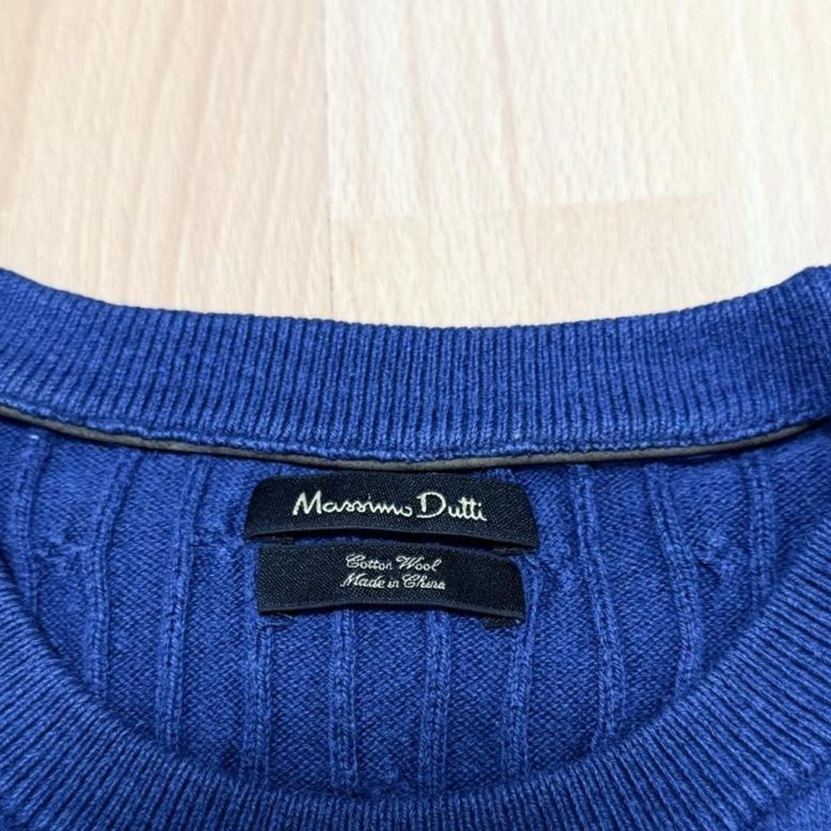 Massimo Dutti Maglioni & Felpe: Massimo Dutti Blue Cable Knit Wool Blend Sweater – Usato da Basel venduto da 1moonstar 2