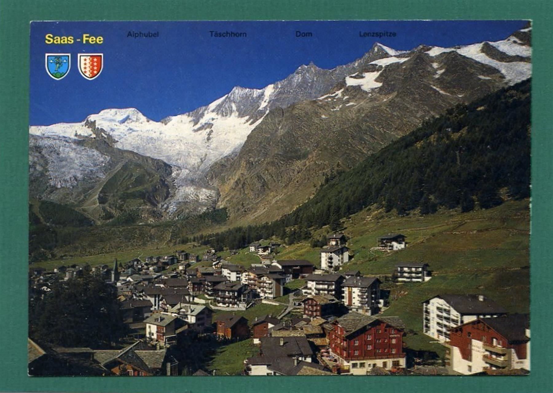 Ansichtskarten: Saas-Fee, schöne Gesamtansicht, ungelaufen, Grossformat – Gebraucht aus Sargans von Hausi1951