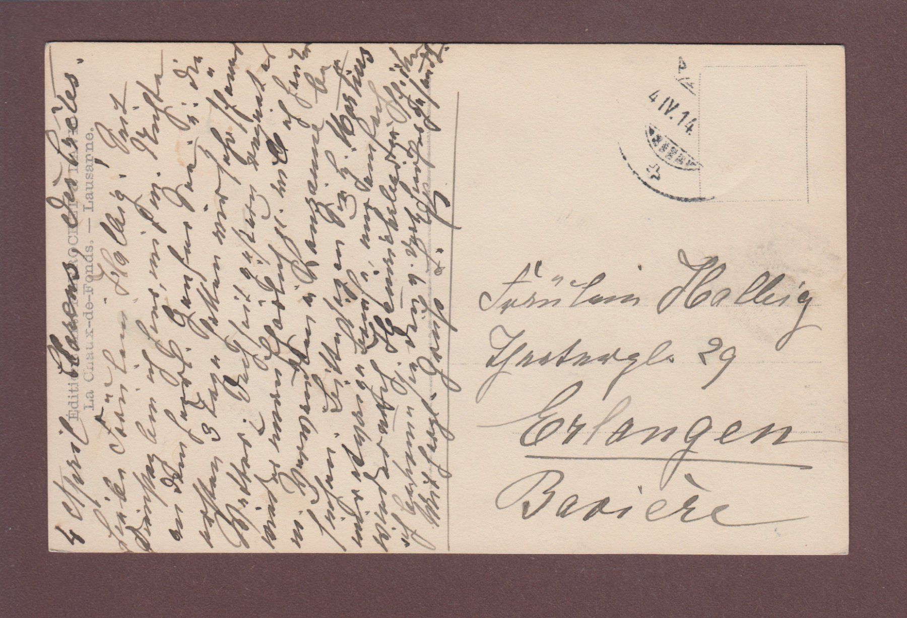 Cartoline postali: MONTREUX - Dents du Midi - 1914 – Usato da Pully venduto da nicecards 1