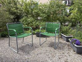 2er Set Schaffner-ähnliche Gartenstühle / Loungesessel