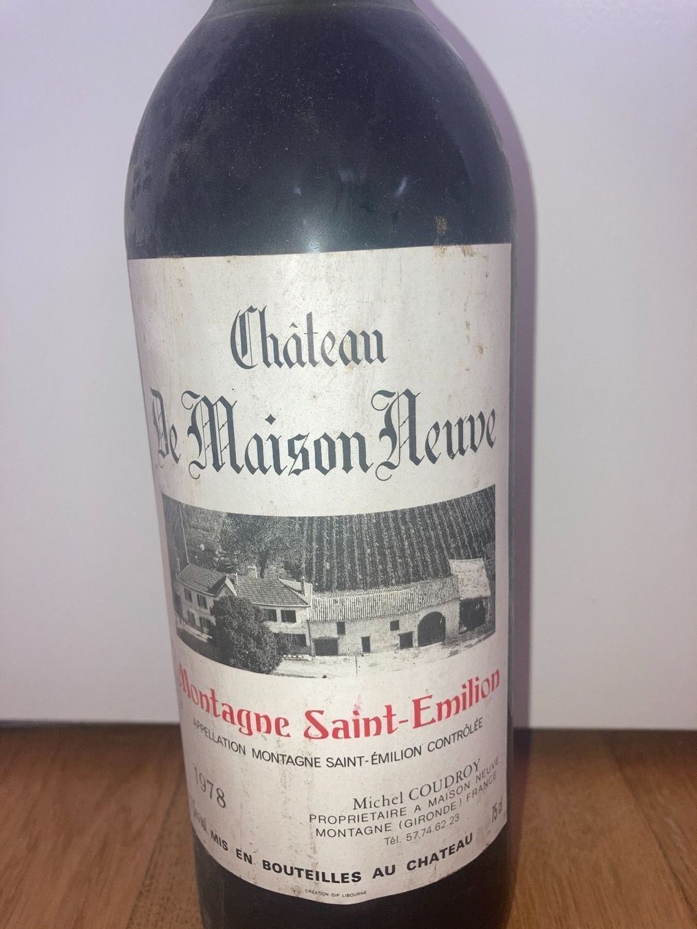 Vino: Château De Maison Neuve 1978 – Nuovo e nell'imballaggio originale da Bern venduto da Spomme
