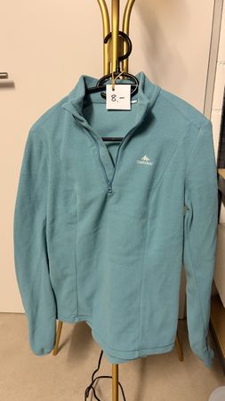 Quechua Fleece Pullover teal Gr. M, warm für Herbst/Winter