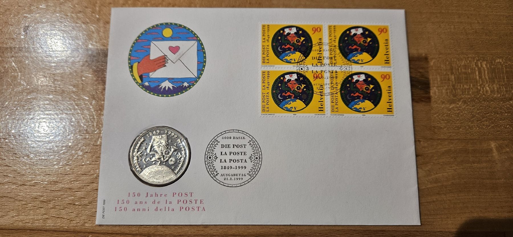 Alle Münzen: Numisbrief mit 20 Franken Silber die Post 1999 – Neu und originalverpackt aus Ambrì von epg_ljh9