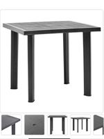 Gartentisch Anthrazit, 80x75x72cm, tabke pvc, tabel outdoor
