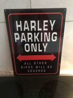 Harley Parking only Blechschild