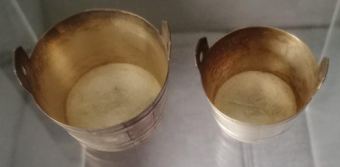 Sonstiges Geschirr: Chocolat Suchard - 2 x pot metal / Vintage – Gebraucht aus Le Locle von borgespatricia 4