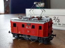 M+F H0 - BLS TRaktor Te 2/3 Nr. 31/32 - Messing GS OVP