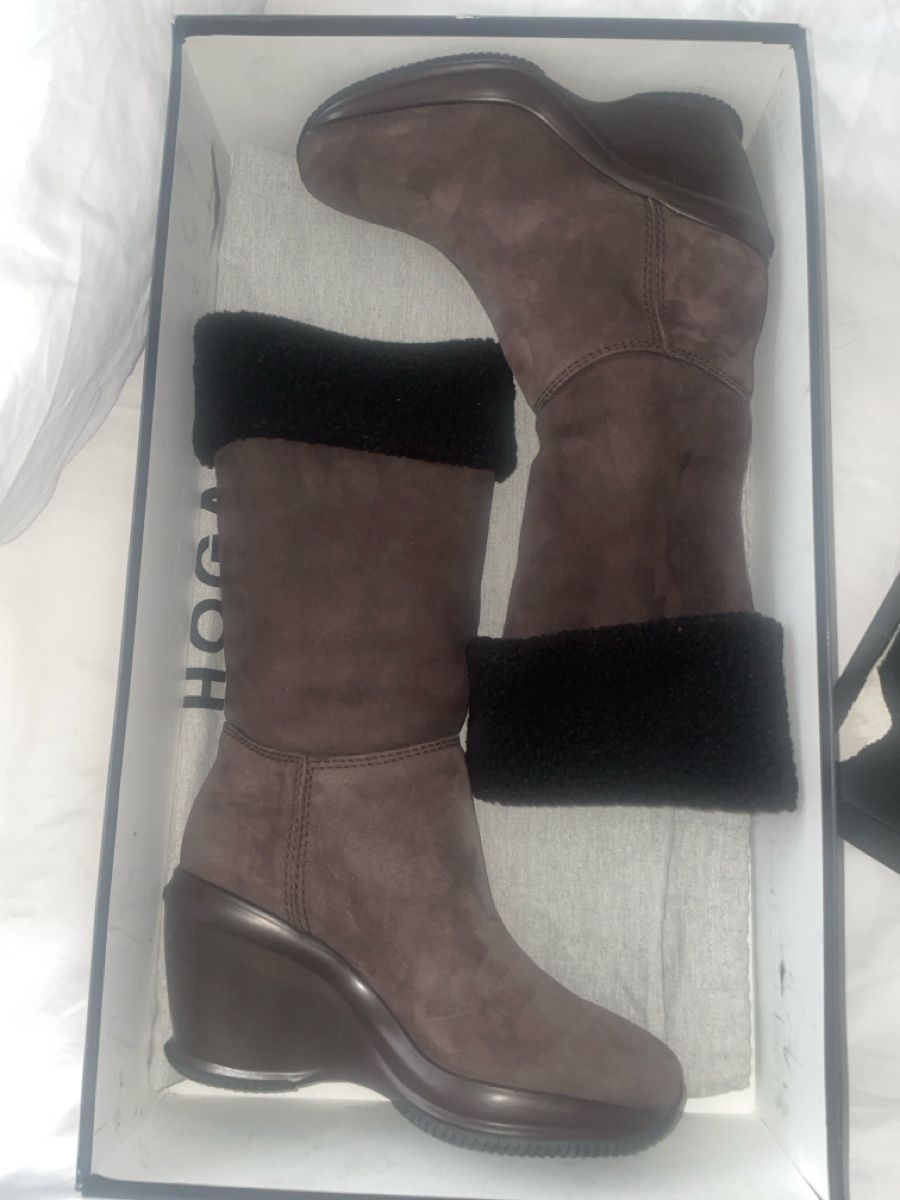 Scarpe da donna: Bottes HOGAN en daim marron pointure 38.5 Hiver – Nuovo e nell'imballaggio originale da Genève venduto da nidefa 4