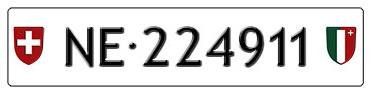 Schilder: Plaque auto NE 224911 – Neu (gemäss Beschreibung) aus Boudevilliers von ENCHERES-PLAQUES-NE