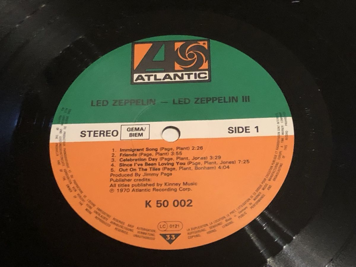 Vinyles: Led Zeppelin. 1970.  III – D'occasion à Faulensee par Mizuno06 5