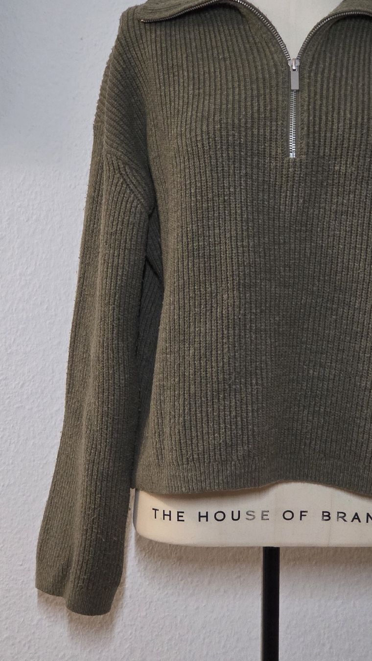 H&M Maglioni & Felpe: 2x Warme Strick-Pullover mit Zipper, Grün & Rosa, Grösse XS – Usato da Kreuzlingen venduto da MeinKleinesAtelier 1