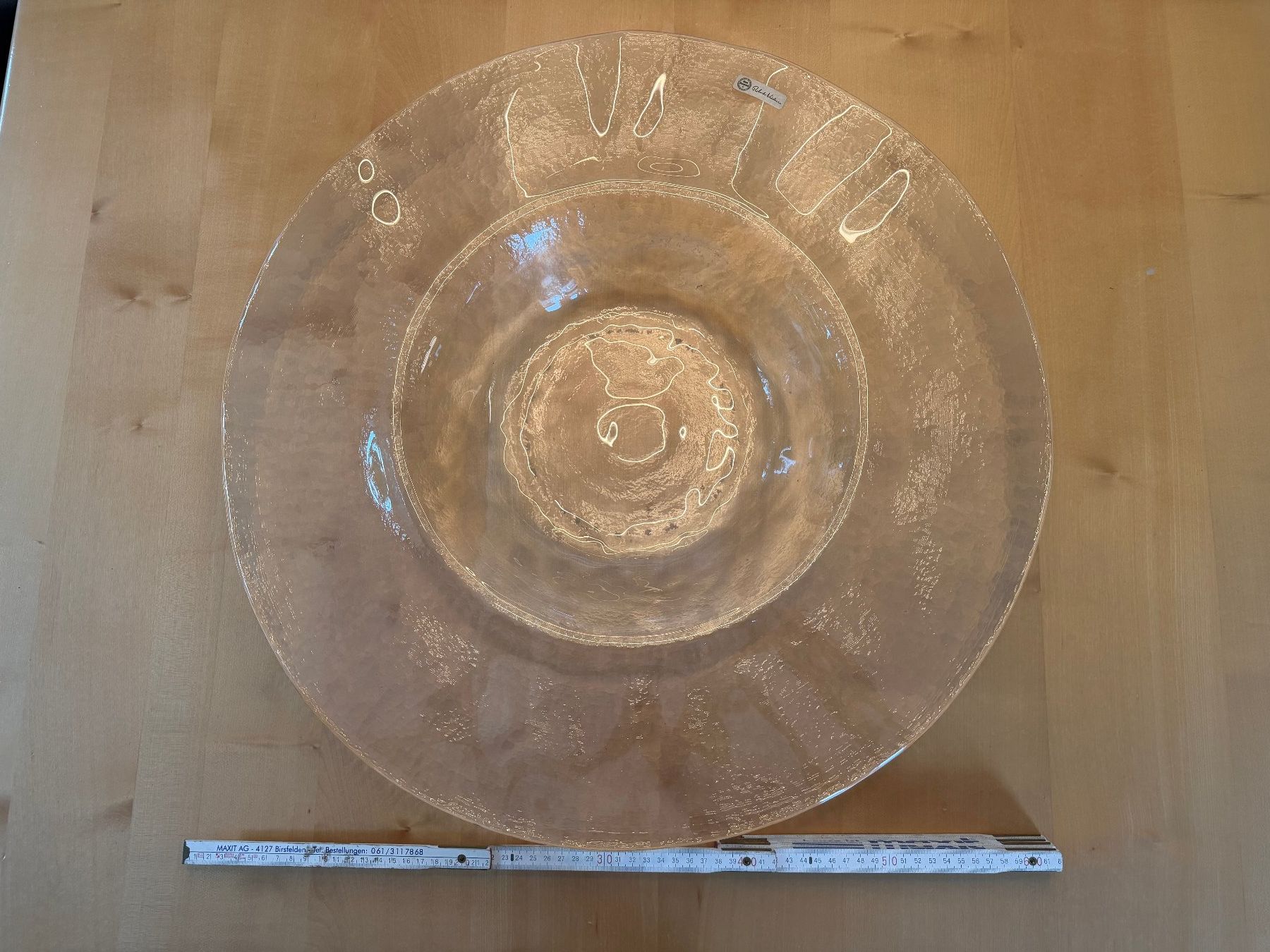Piatti di portata: Grosse Schale Glas mit Struktur, Deko-Objekt, Hergiswil – Usato da Oberentfelden venduto da dsommer57