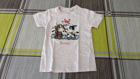 Süsses  kurzarm T-Shirt - 92/98 - Davos - Kühe