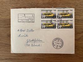 ZNr 210 1937 4er Block auf Brief mit Stempel Muba 43