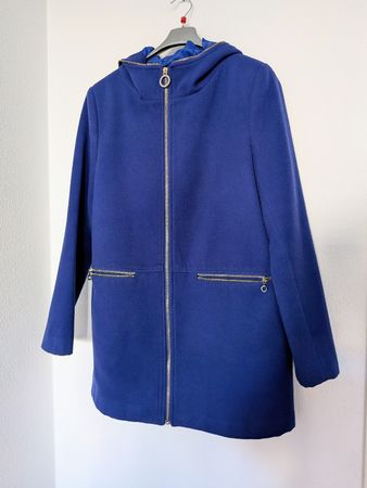 Mantel Rinascimento blau mit Kapuze Grösse L