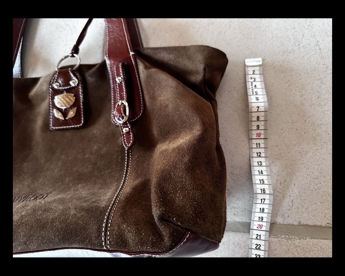 Navyboot Borse da donna: Navyboot handbag brown suede leather good condition – Usato da Schöfflisdorf venduto da Bling_it_on 2