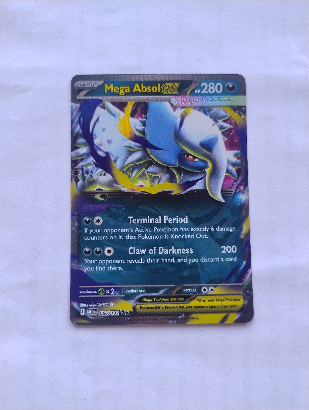 Pokémon Carte collezionabili: Mega Absol ex (086/132) EN  – Nuovo (secondo la descrizione) da Wangen SZ venduto da routheman