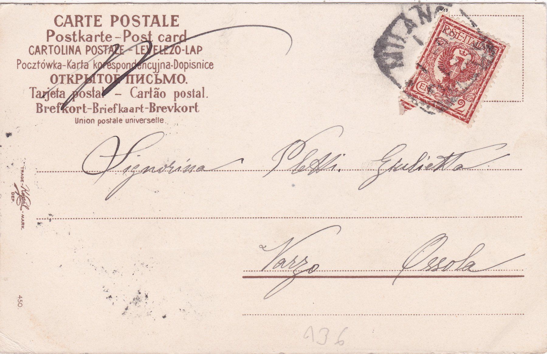 Cartoline postali: Italien Kitsch Mädchen Klee – Usato da Herisau venduto da Lisegrat2008 1