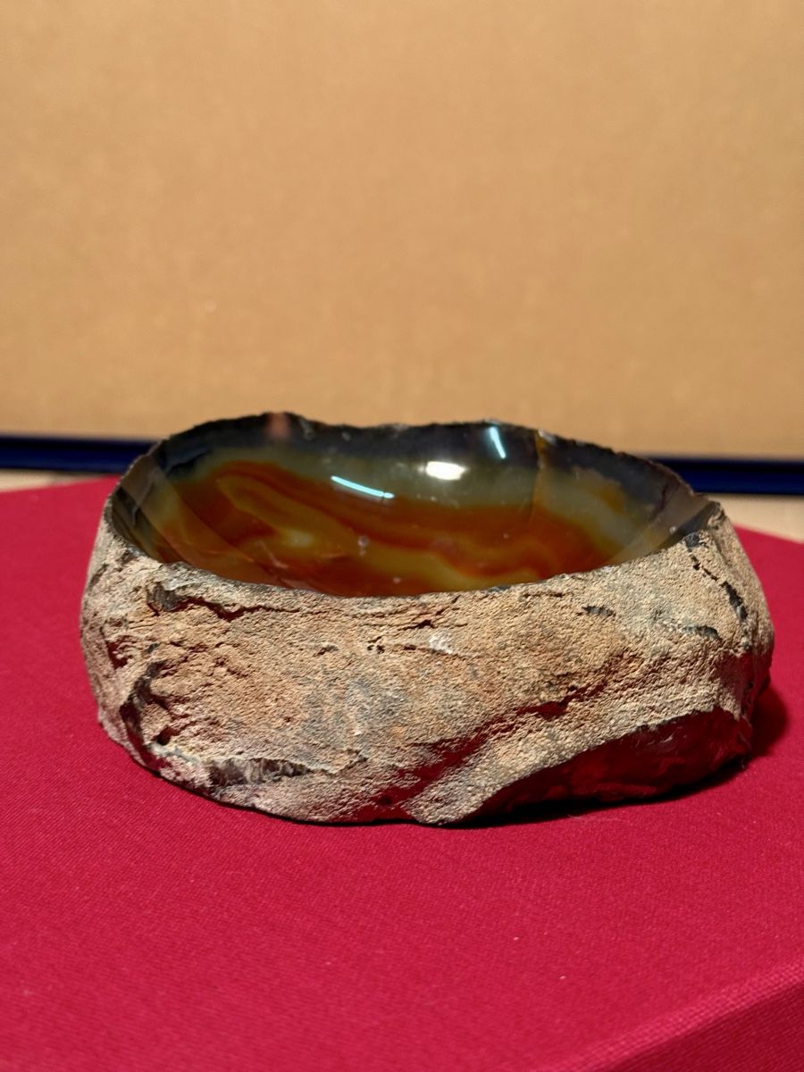 Portacenere: Agate Bowl/Asthray - Natural Stone Beautiful  – Usato da Lausanne venduto da artnouveau04 3