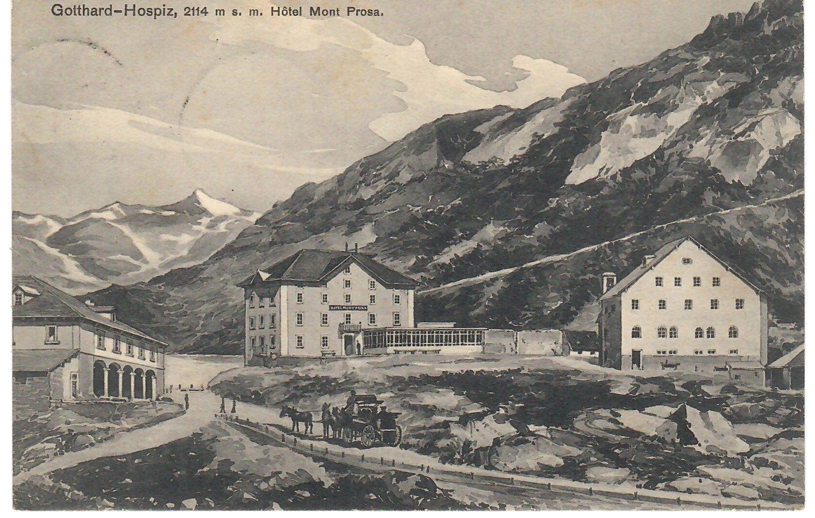 Cartoline postali: Gotthard - Hospiz – Usato da Zweisimmen venduto da jakobsweg